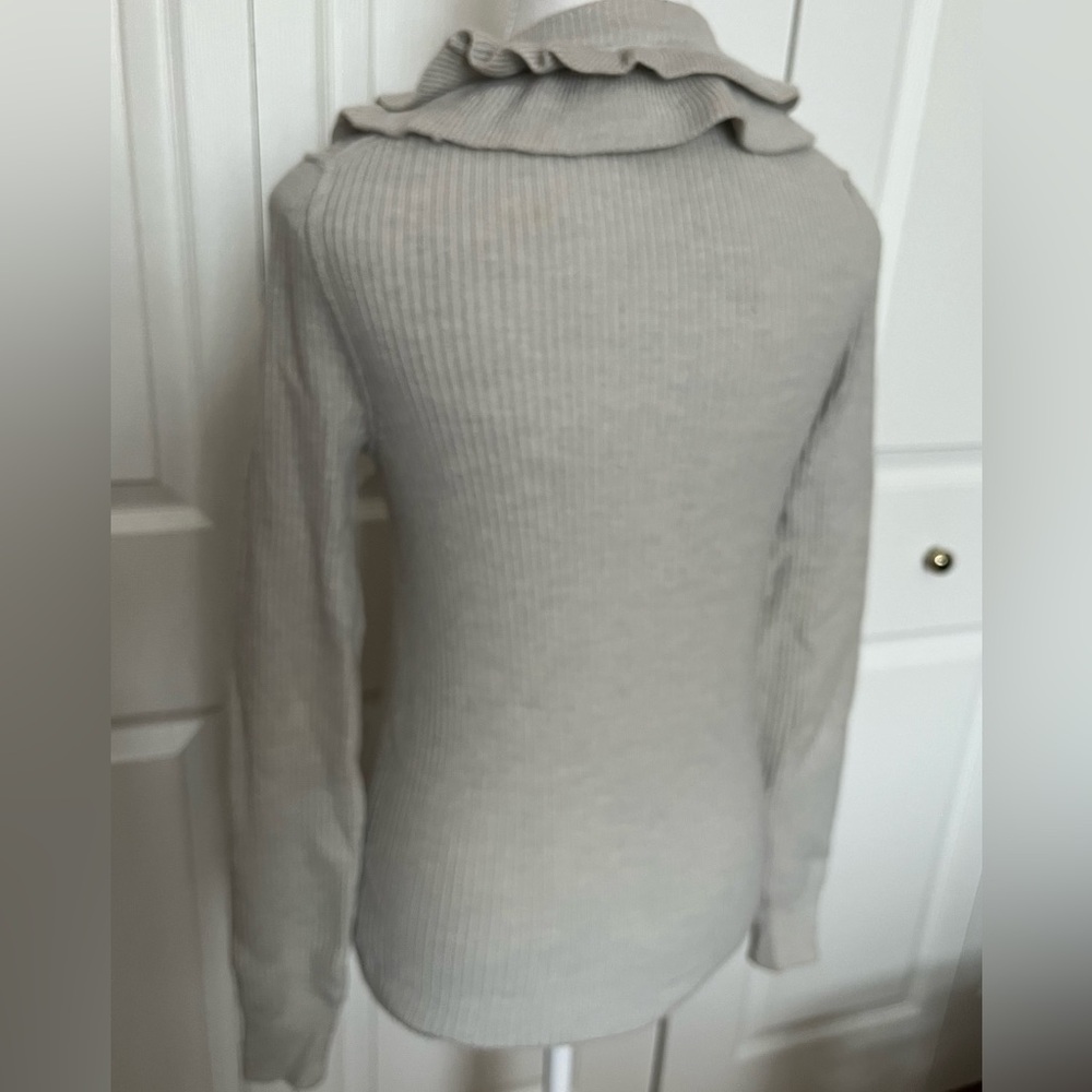 Banana Republic Merino Wool Ruffle Cardigan - Picture 2 of 7